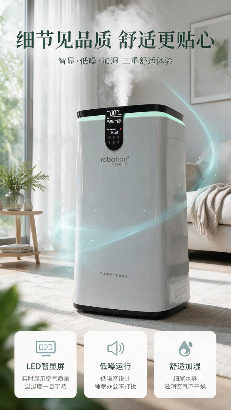 [商品] 使用【图1】robotron负氧离子机正面产品图；保… - 图片创意预览