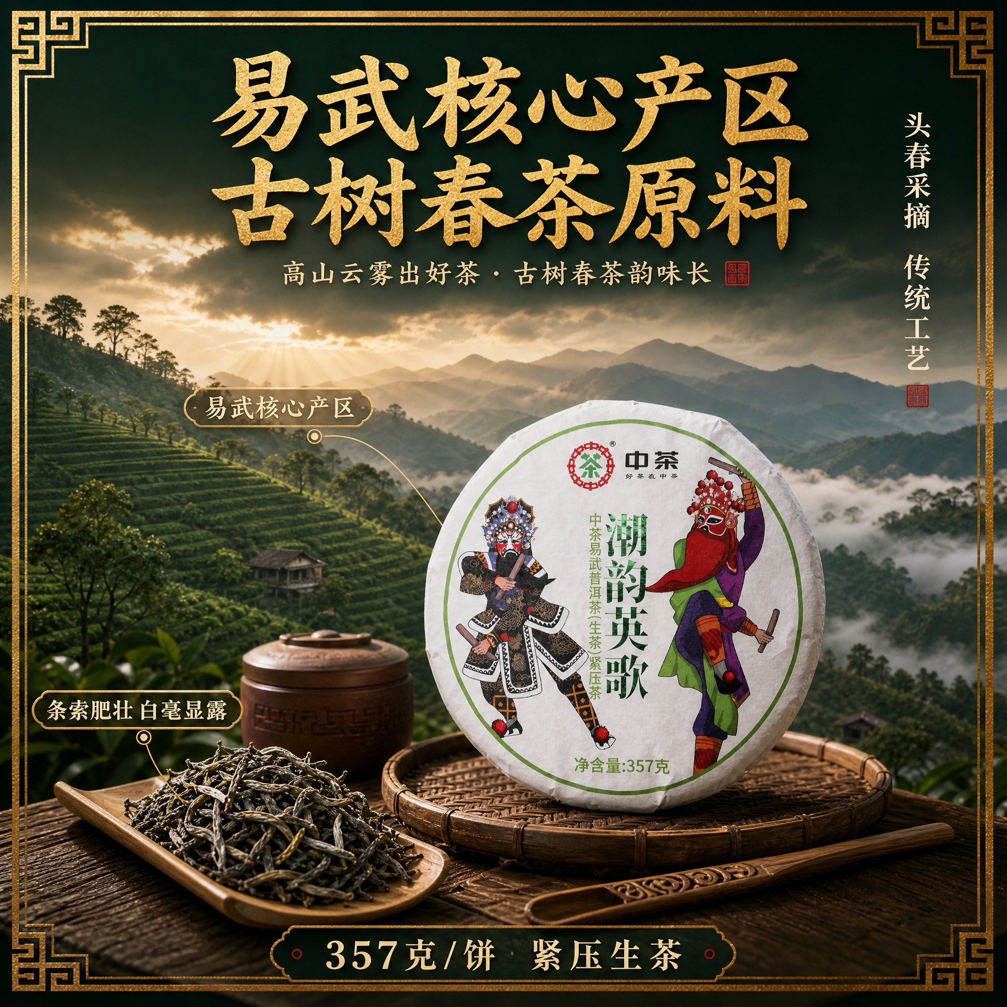 [主图-2] 核心亮点与产地溯源，展示易武产区背景与普洱茶核心… - 图片创意预览