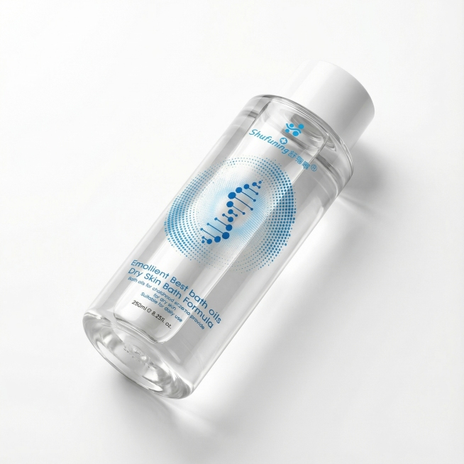 将产品进行商业级精修，去除瑕疵、划痕，光影明暗立体感强烈，透明材质明暗关系强烈，瓶罐內裝為透明無色的沐浴油.精修提升整体质感和高级感，瓶罐上的文字內容須保持原樣精密精緻提高。放置在一个白色背景上.生成预览效果