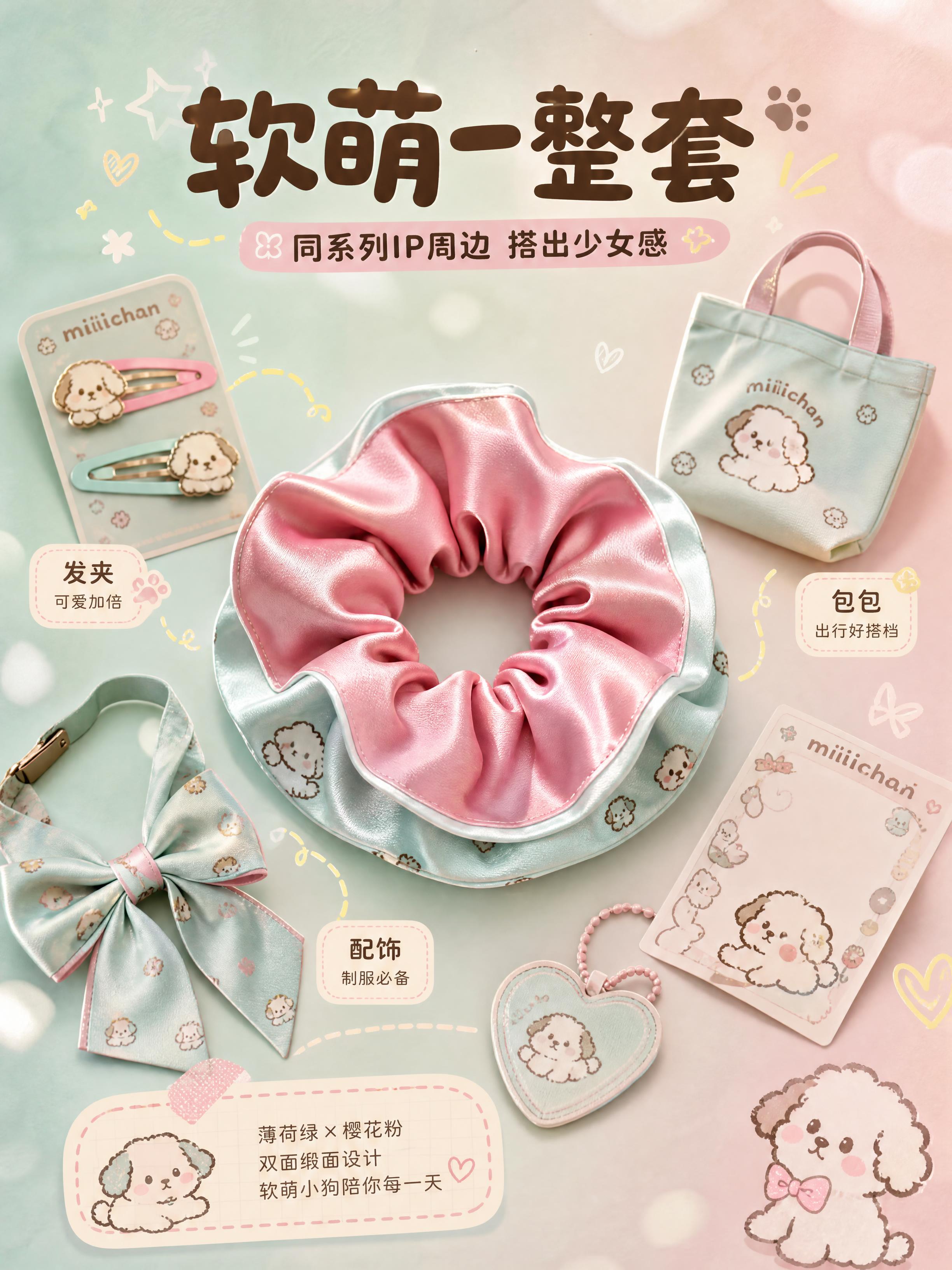 [商品] 使用【图7】miiiiichan 软萌小狗双面缎面大… - 图片创意预览