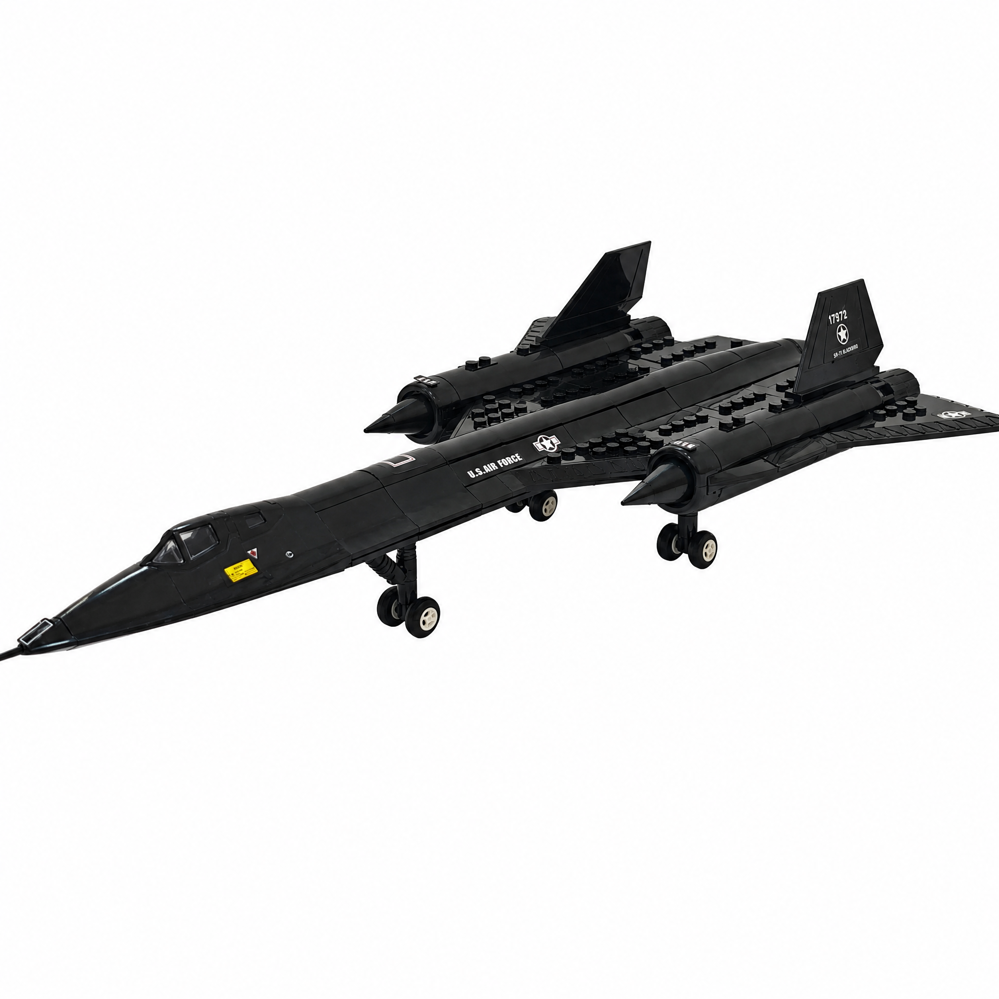 [主图-1] SR-71黑鸟侦察机积木模型白底首图。 [氛围风… - 图片创意预览