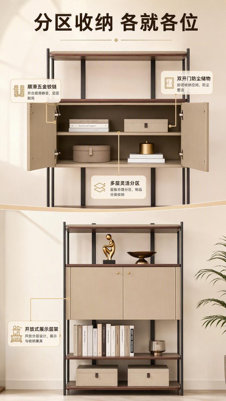 [商品] 使用【图1】DS-8818层架；保留整体结构：上下开… - 图片创意预览