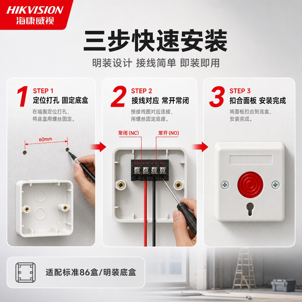 [商品] 使用【图1】DS-PDEB-BR紧急按钮（白色方形明… - 图片创意预览