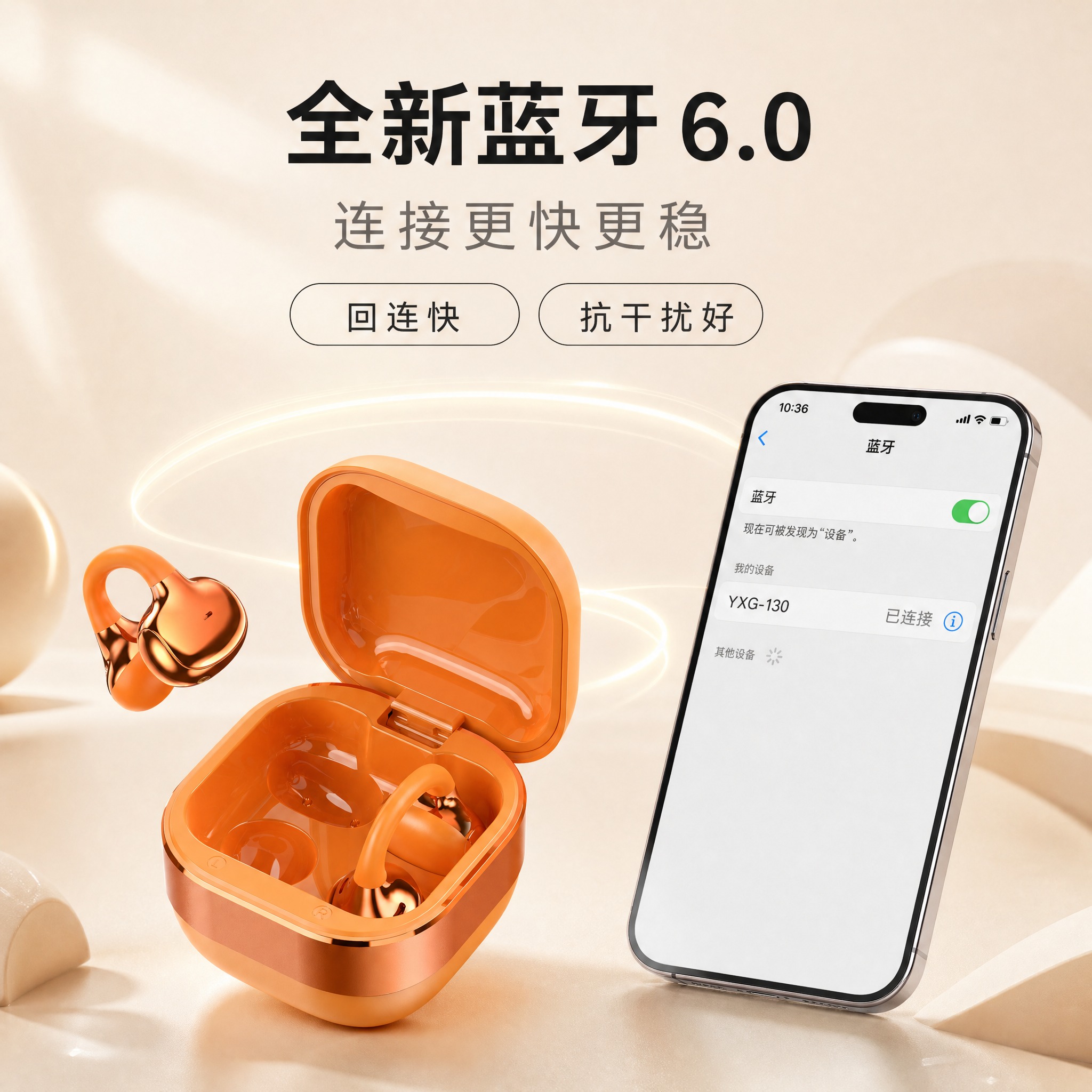[主图-5] YXG-130（GLO-M130）开放式耳夹蓝牙… - 图片创意预览