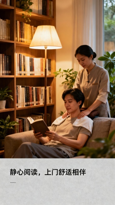 生成50张上门按摩图片哈，图片可以加入一些文案，不用有二维码、地址之类的预览效果