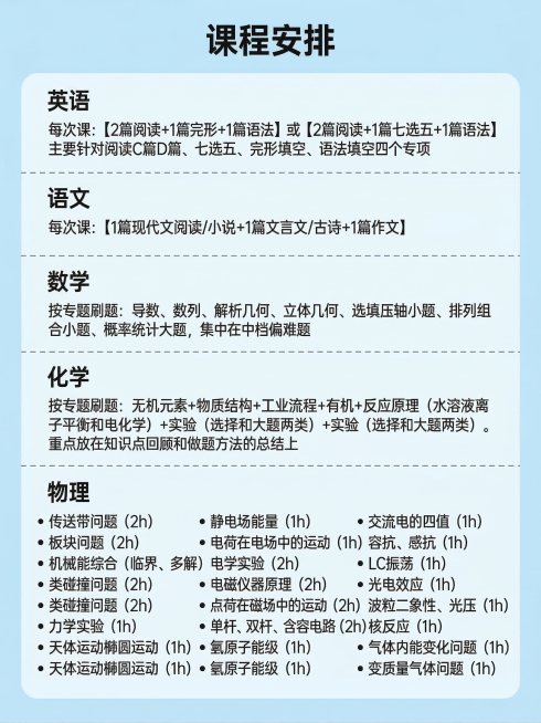 将原图片的背景更改为淡淡的天空蓝，保留所有课程安排的文字内容和排版不变预览效果