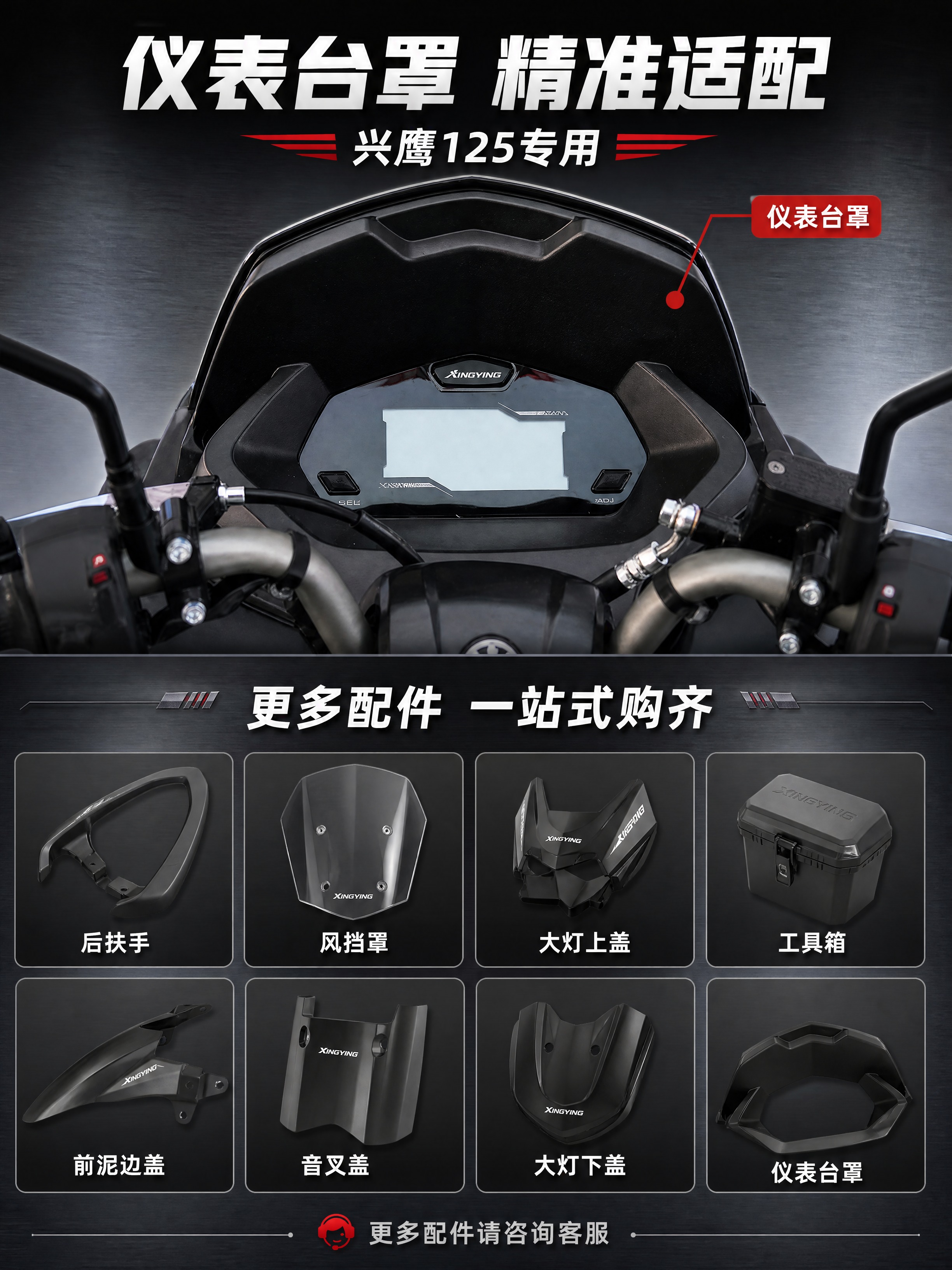 [商品] 使用【图10】仪表台罩安装图作为主展示；保留摩托车仪… - 图片创意预览