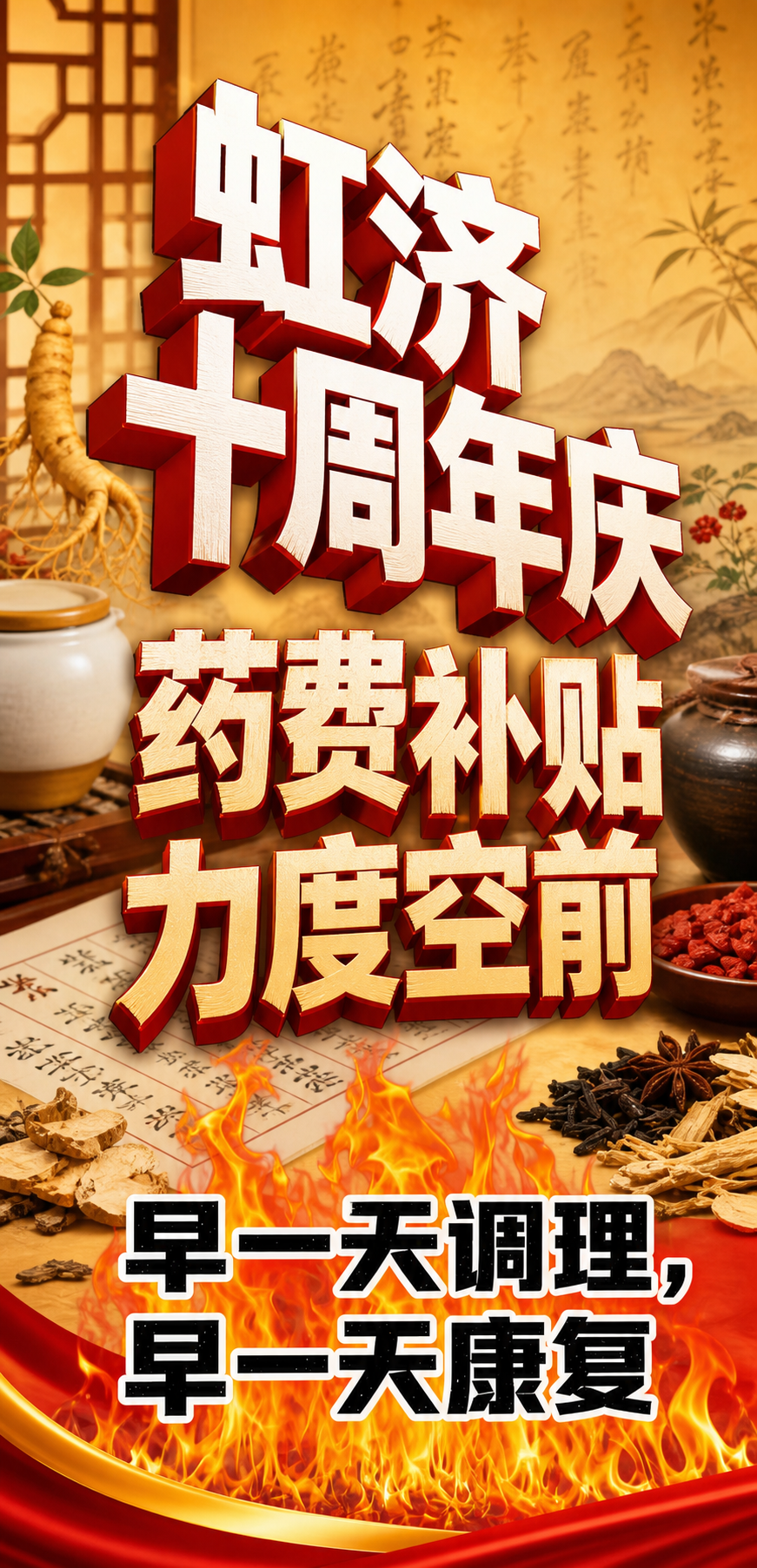 参考图的中医国潮风格，重新生成画面，去除所有水印和印章文字。竖… - 图片创意预览