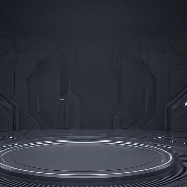 去除图中的逆变器主体和所有文字标题卖点卡片，保留原始背景所有元素：深灰色科技感背景、底部圆形金属平台纹理，保持背景完整，纹理和光影不变，生成一张空白的背景图，保持1:1比例，高清画质，没有任何产品和文字残留。[负向提示词] 残留产品文字，背景变形，纹理改变