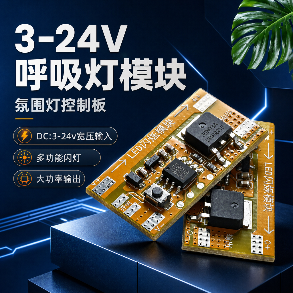 [商品] 使用【图1】LED呼吸灯/闪灯控制模块；保留PCB板… - 图片创意预览