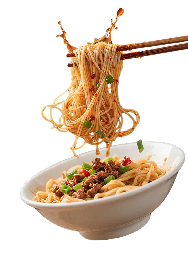 把筷子上的宽面条变成细面条