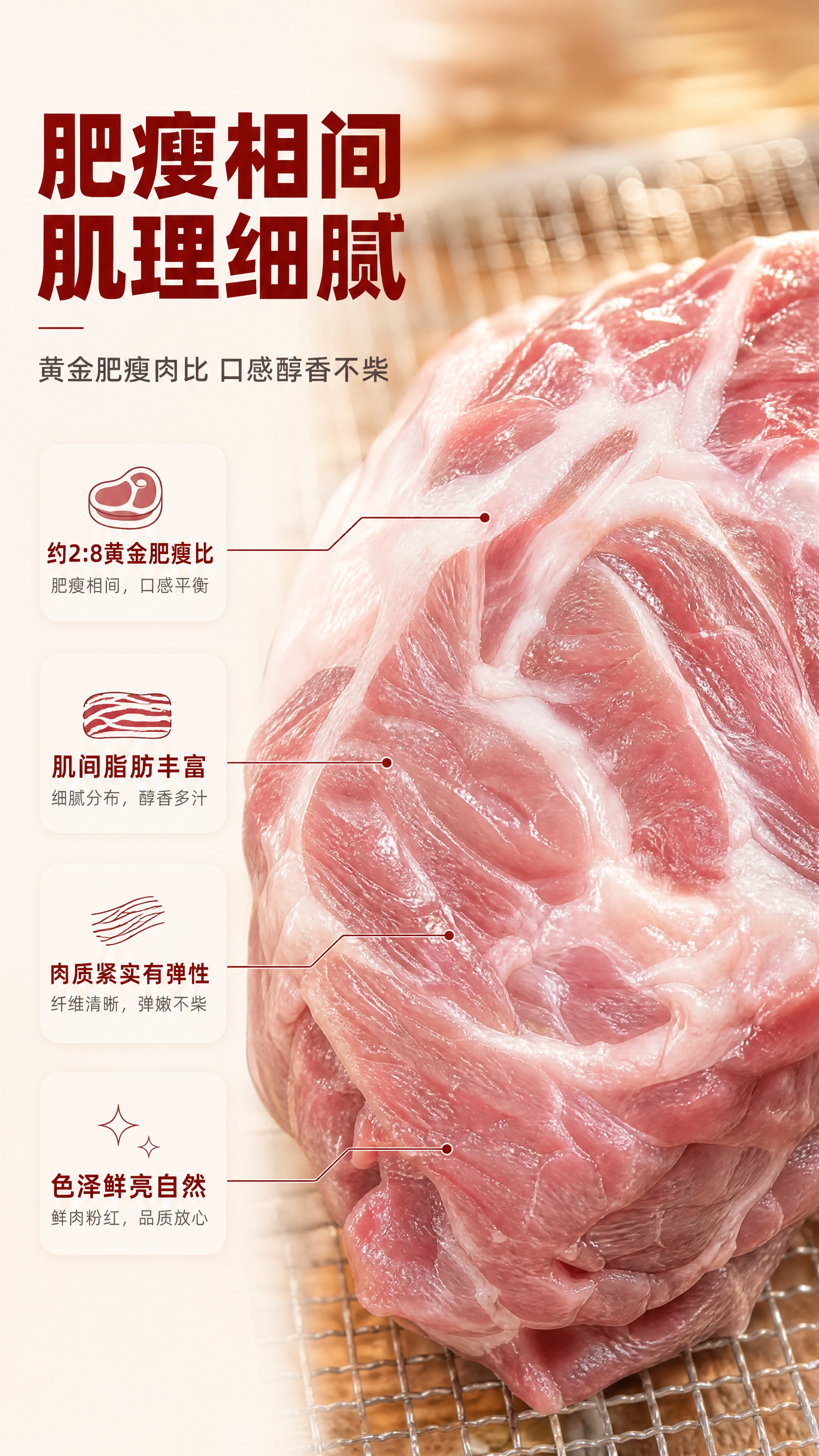 [商品] 使用【图1】生鲜猪肉，保留肉的粉红色泽、白色脂肪纹理… - 图片创意预览