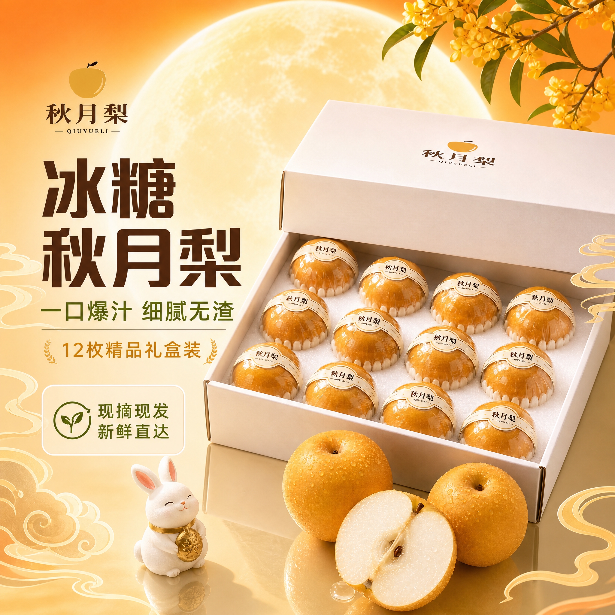 将当前图片翻新为明亮温暖的中秋节主图，完整保留原商品、包装、品… - 图片创意预览