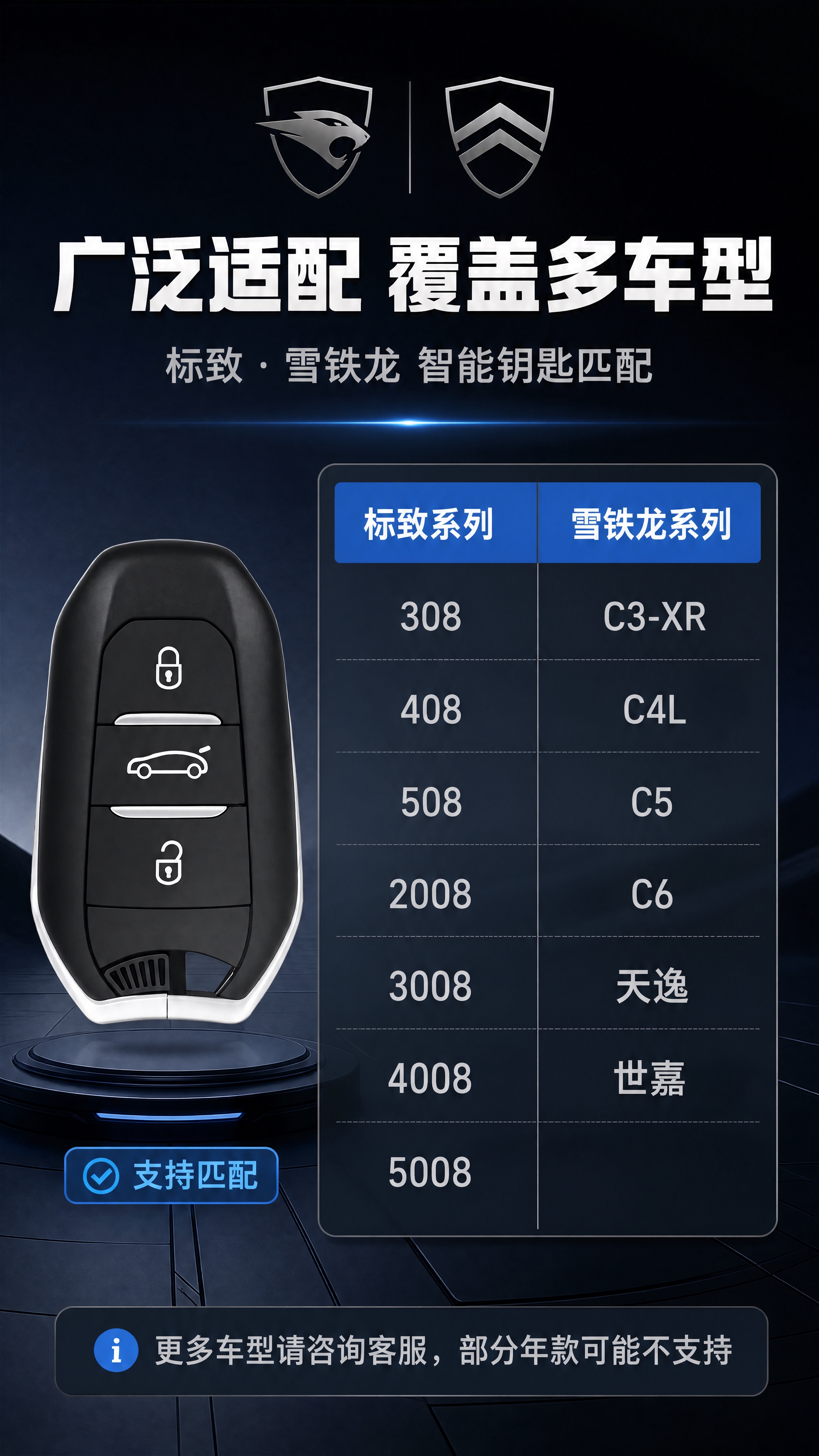 [商品] 使用【图1】标致雪铁龙智能钥匙；保留钥匙外观；钥匙缩… - 图片创意预览