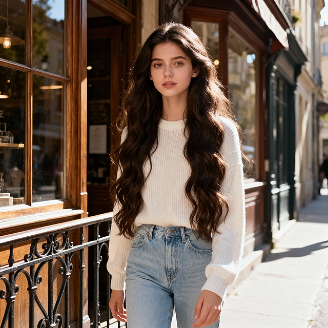 生成1张欧美女生的照片，要求：高质量，自然