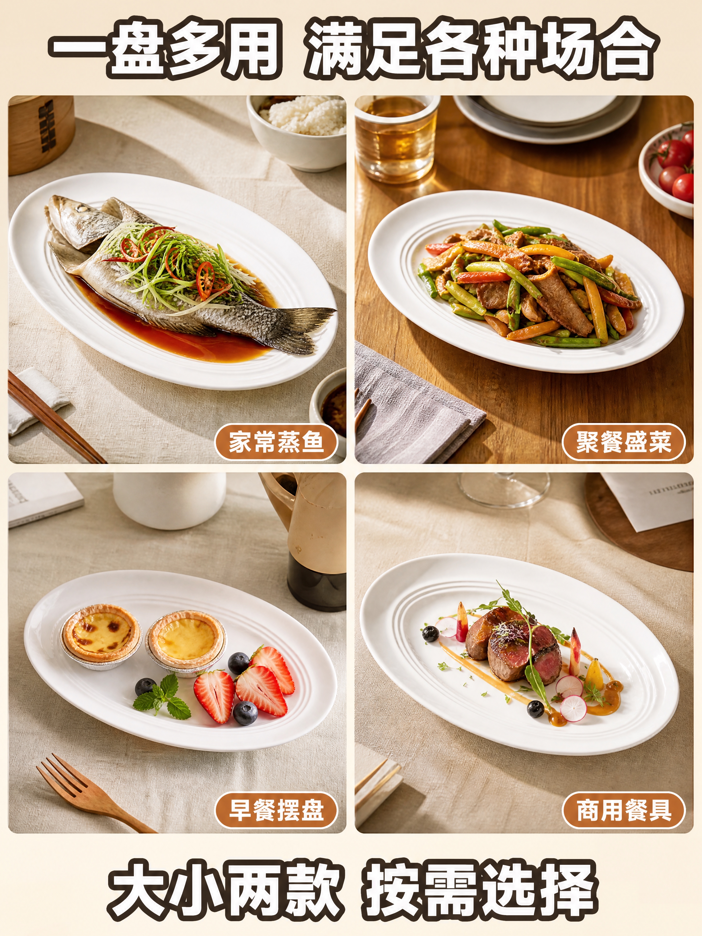 [商品] 使用【图1】海虹316盘（H067）12寸鱼盘和【图… - 图片创意预览