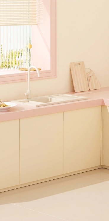 去除产品和文案和手，单独生成厨房背景预览效果