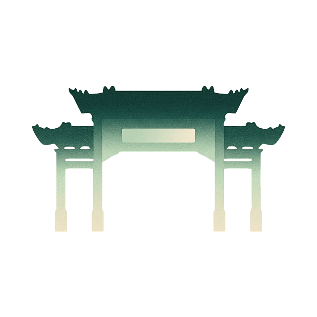 给图片进行上色，上深下浅渐变，新中式配色，装饰线条不需要，噪点风格。