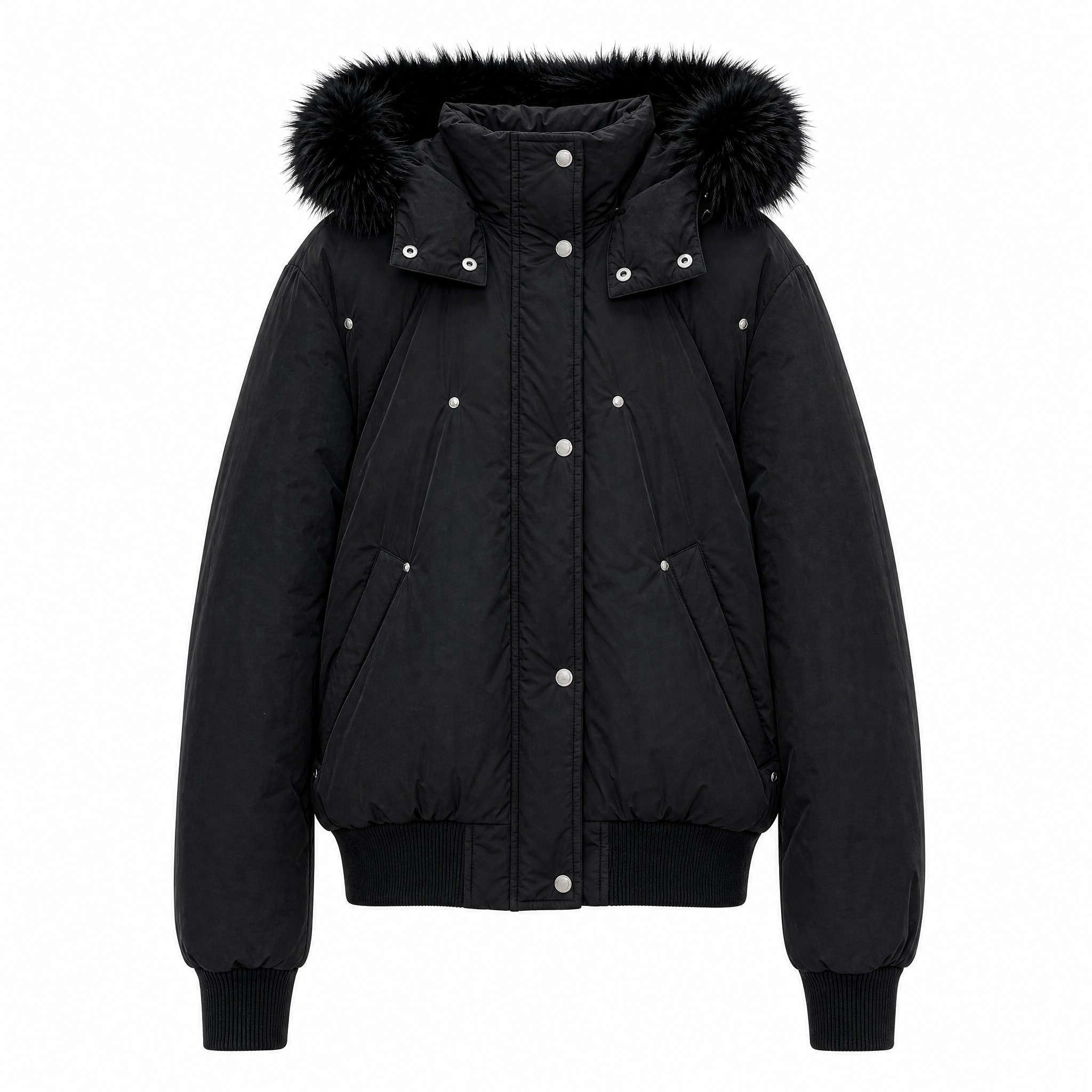 [主图-1] Women's Black Faux Fur H… - 图片创意预览