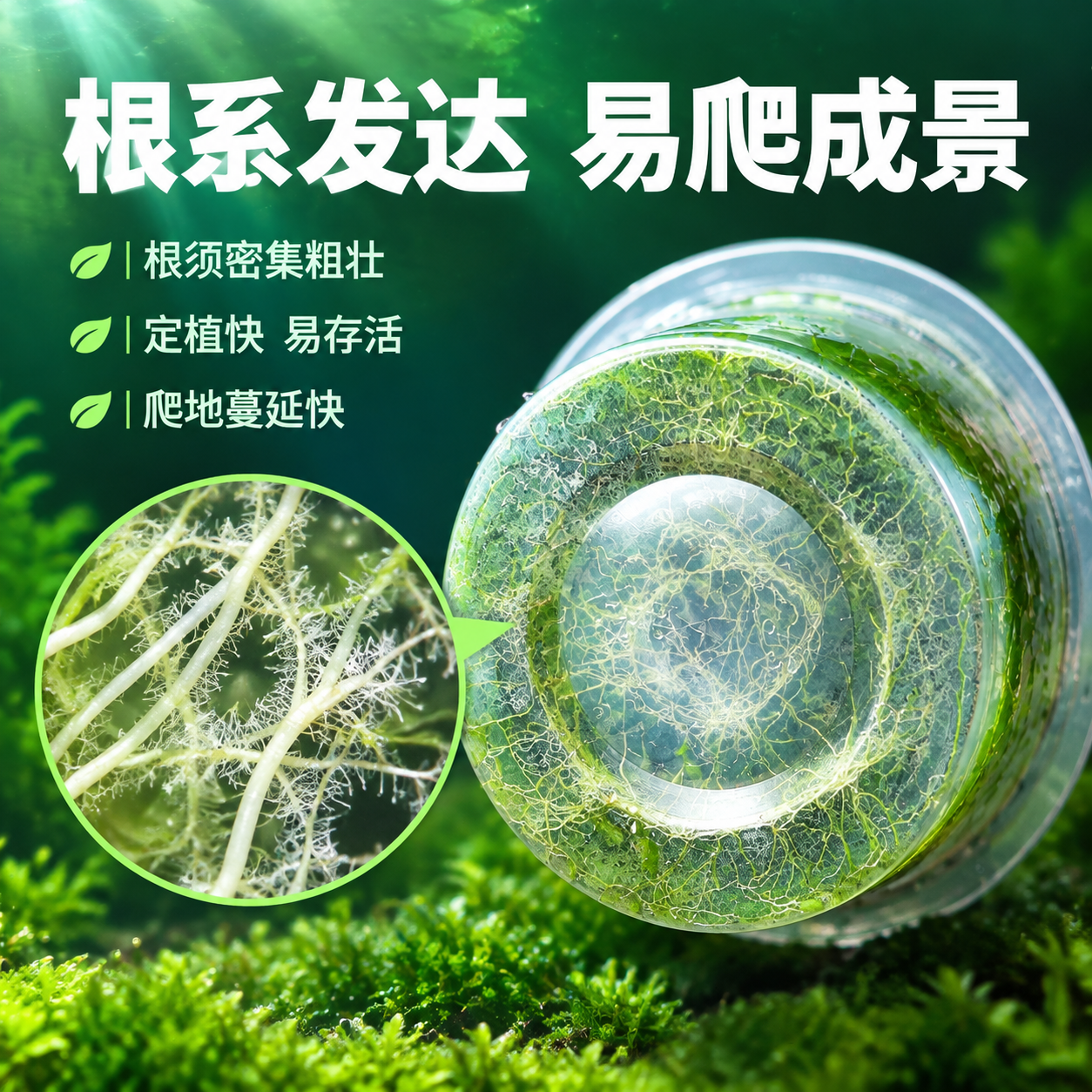 [主图-3] 根系发达品质展示，主题：根系粗壮 易爬地成景。… - 图片创意预览