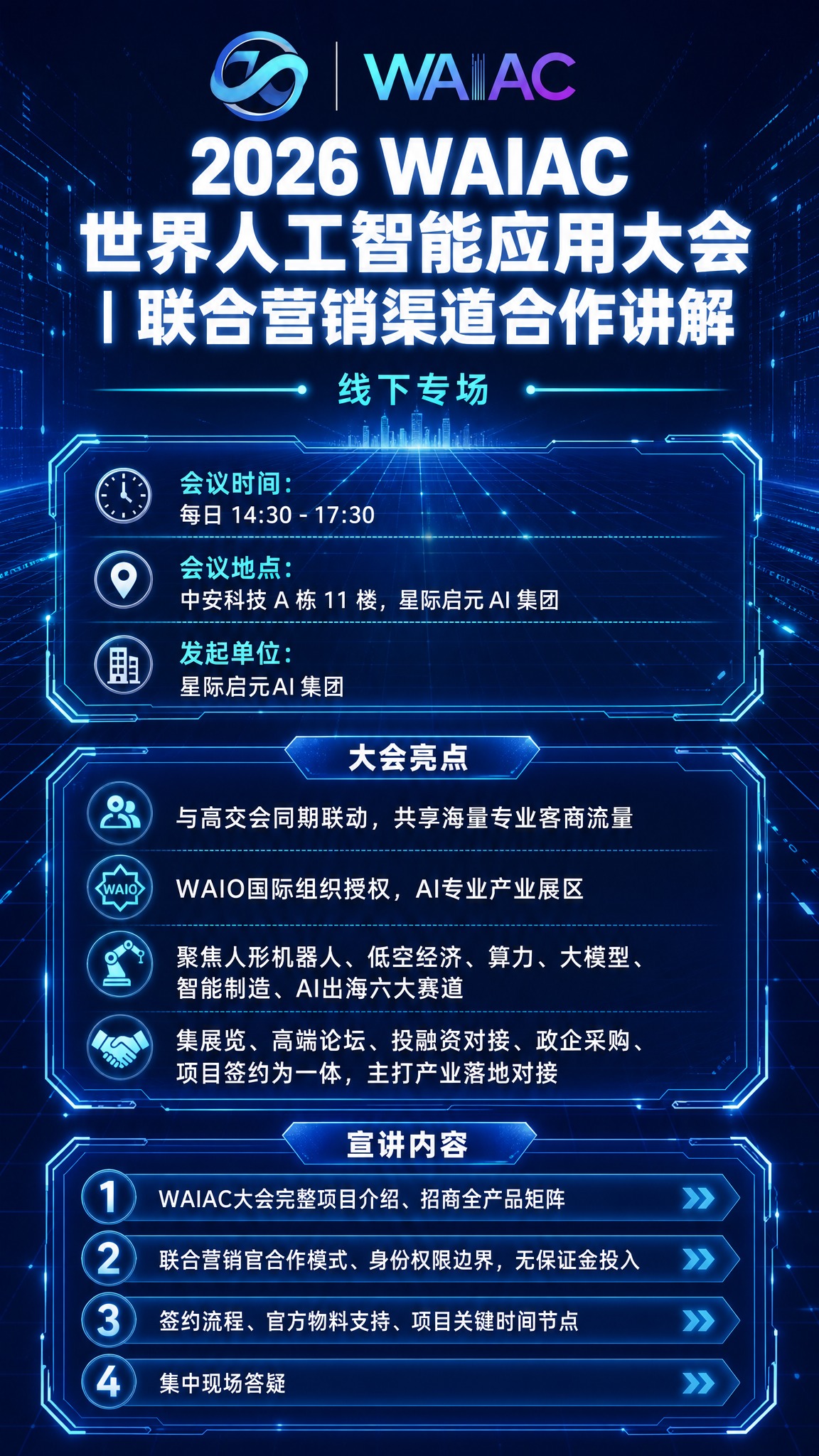 竖版商业科技海报，深蓝网格科技风格，深蓝色底色配科技网格线和数… - 图片创意预览