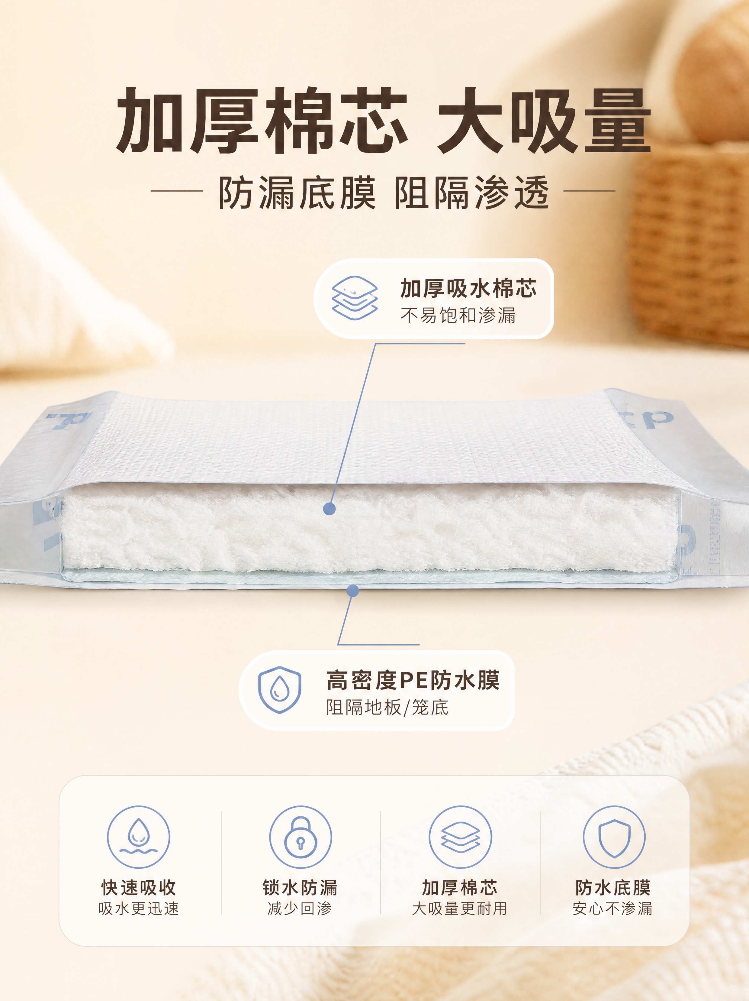 [商品] 使用【图1】PawSeal 锁边防漏宠物尿垫：保留白… - 图片创意预览