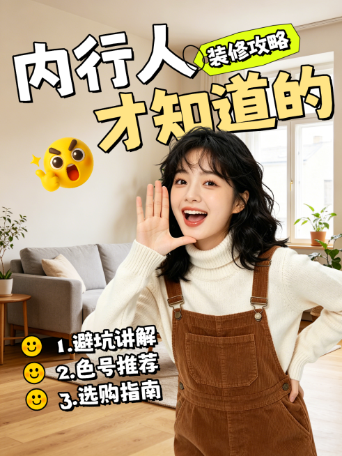 家居装修选择知识科普攻略小红书封面预览效果