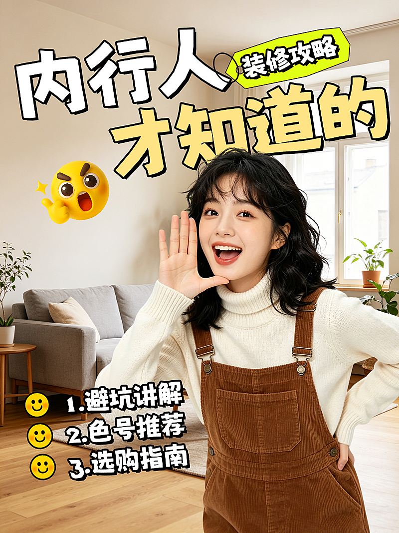 家居装修选择知识科普攻略小红书封面