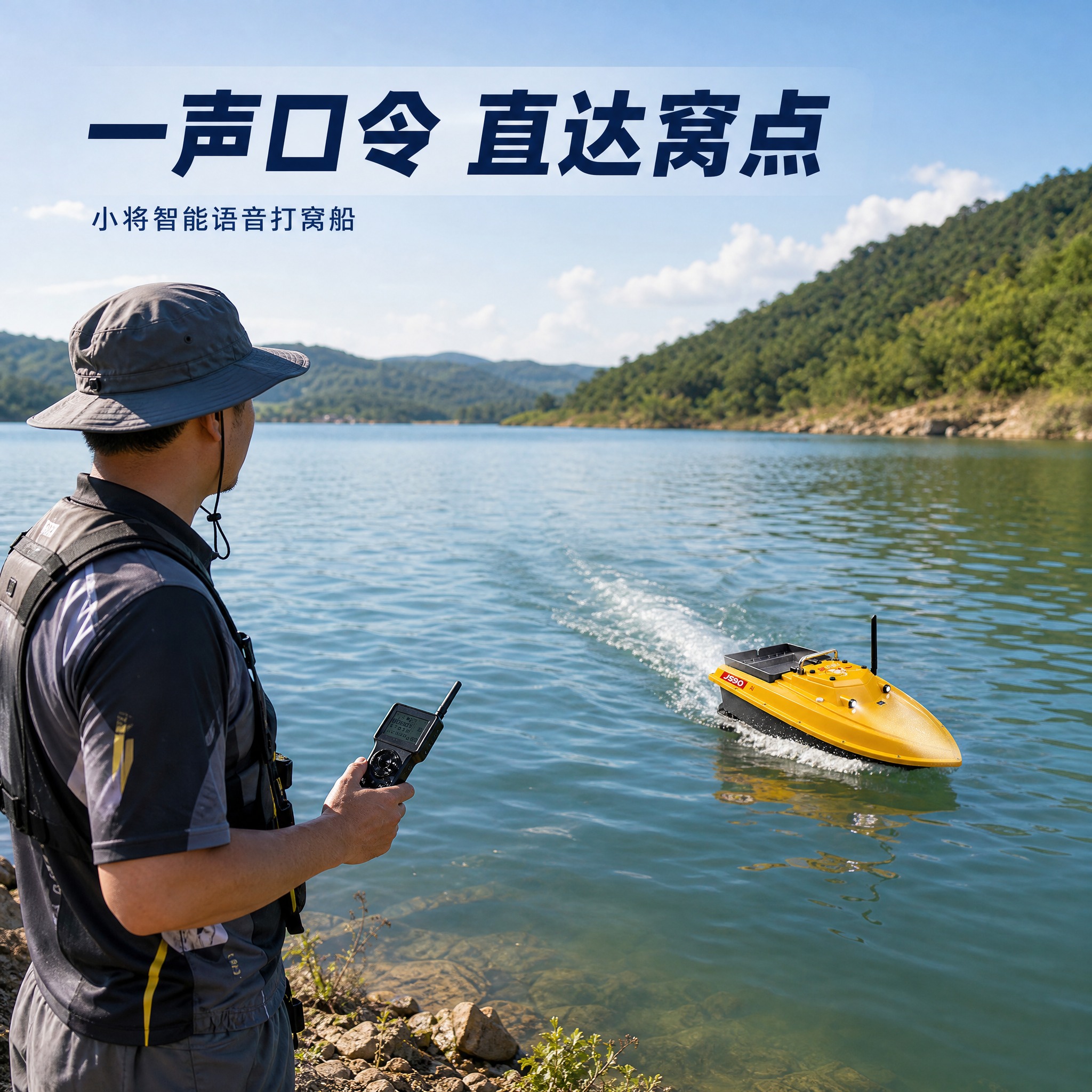 [主图-4] 小将智能语音打窝船，唯一主任务：真实使用场景，让… - 图片创意预览