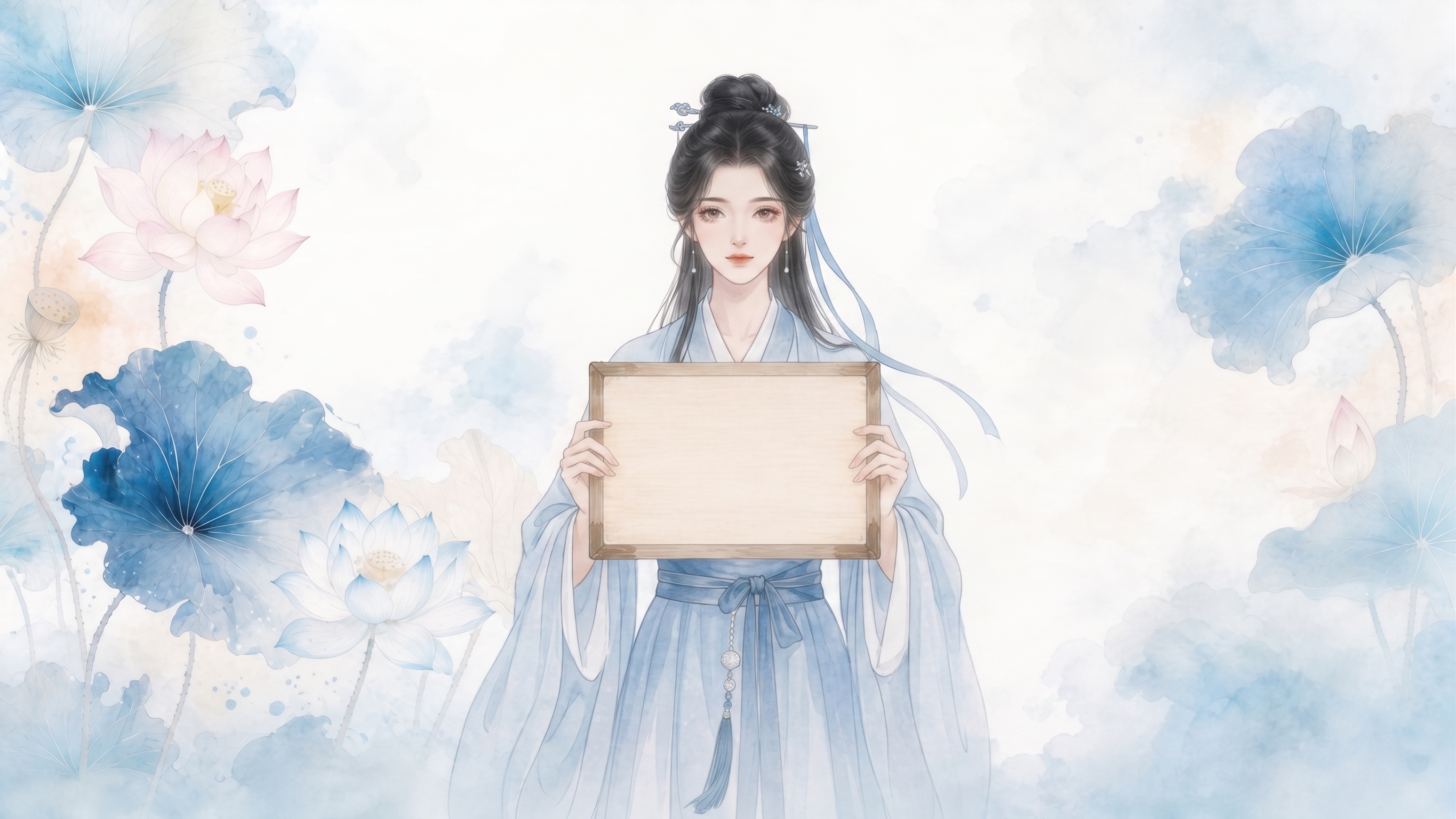 将这个男人改为女人 手里拿的纸稍微大一点 - 图片创意预览