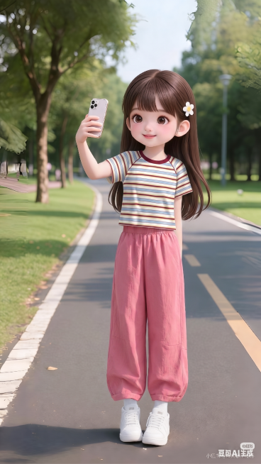 用图1的短袖和裤子替换图的2的人物穿搭衣服裤子，保留原场景光影，保持图2的人物的五官和发型不变，图片宽高尺寸不变，背景不变，鞋子不变，人物姿势不变，保持图1的短袖和裤子的款式材质不变和颜色不变预览效果