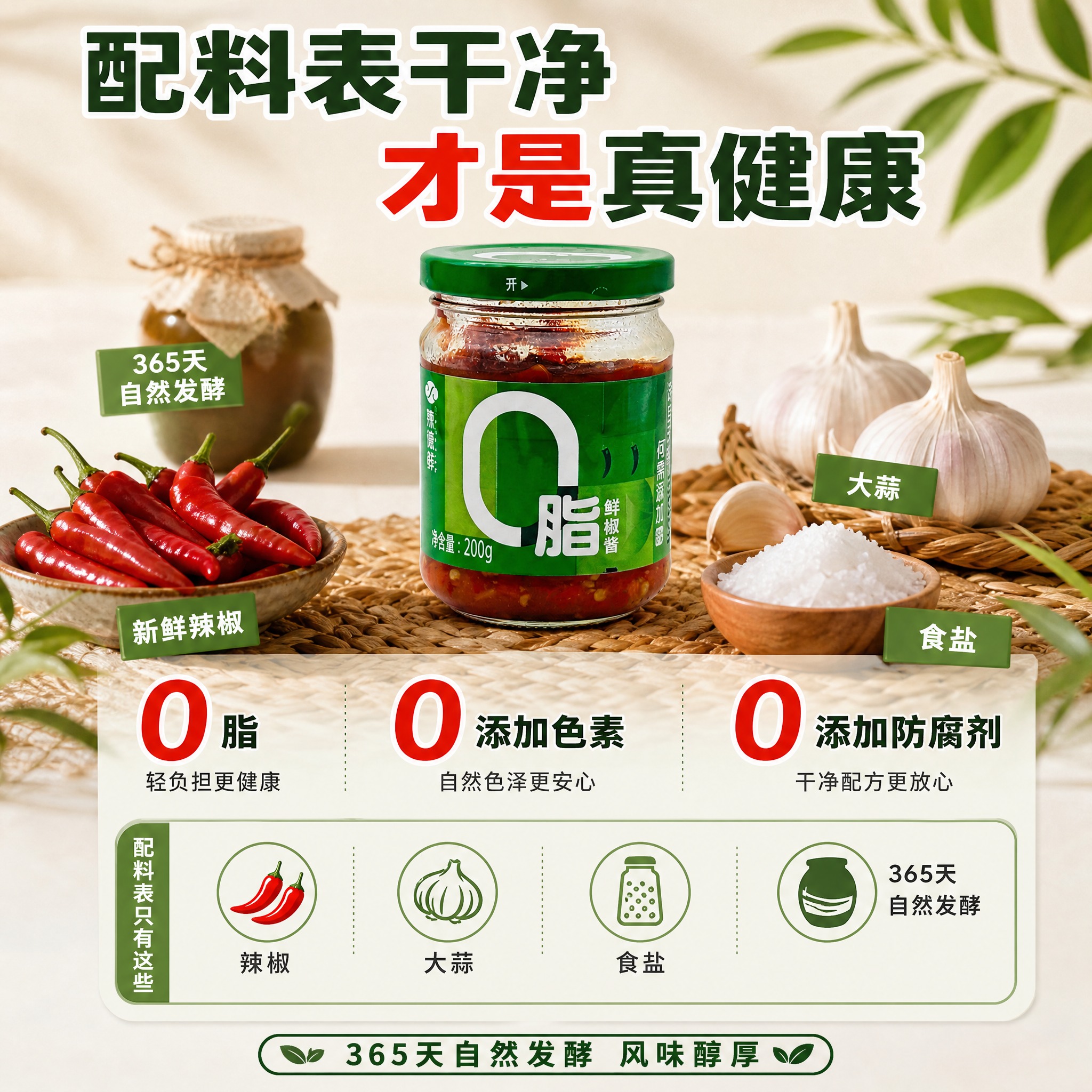 [主图-3] 配料干净与0添加卖点，突出健康配方。 [统一基调… - 图片创意预览