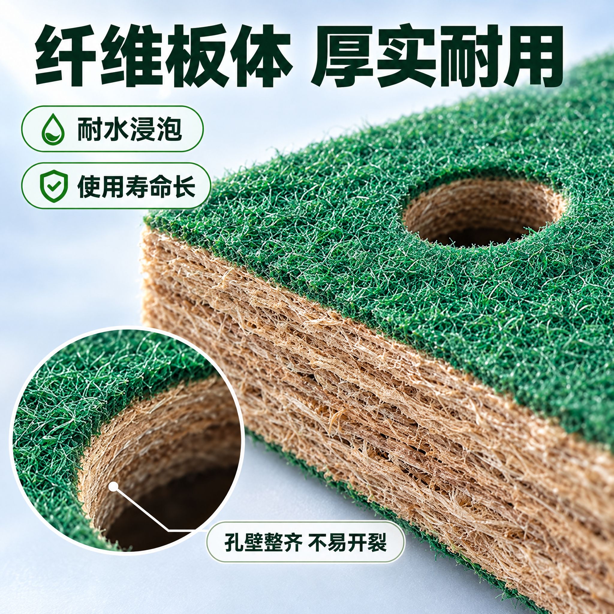 [主图-3] 聚酯纤维浮岛 板体材质细节图，唯一任务是用微距剖… - 图片创意预览