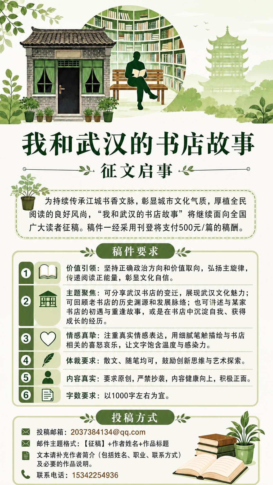 基于这张海报，去掉老书店房屋门楣上方的"江城书屋"牌匾文字，将… - 图片创意预览