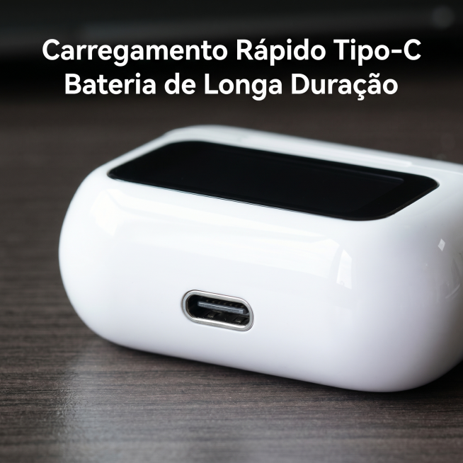 [主图 3] Detalhe da porta de carregamento Tipo-C do case de fone bluetooth, exibe a interface da porta预览效果