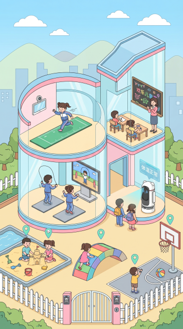 生成2.5D幼儿园插画预览效果