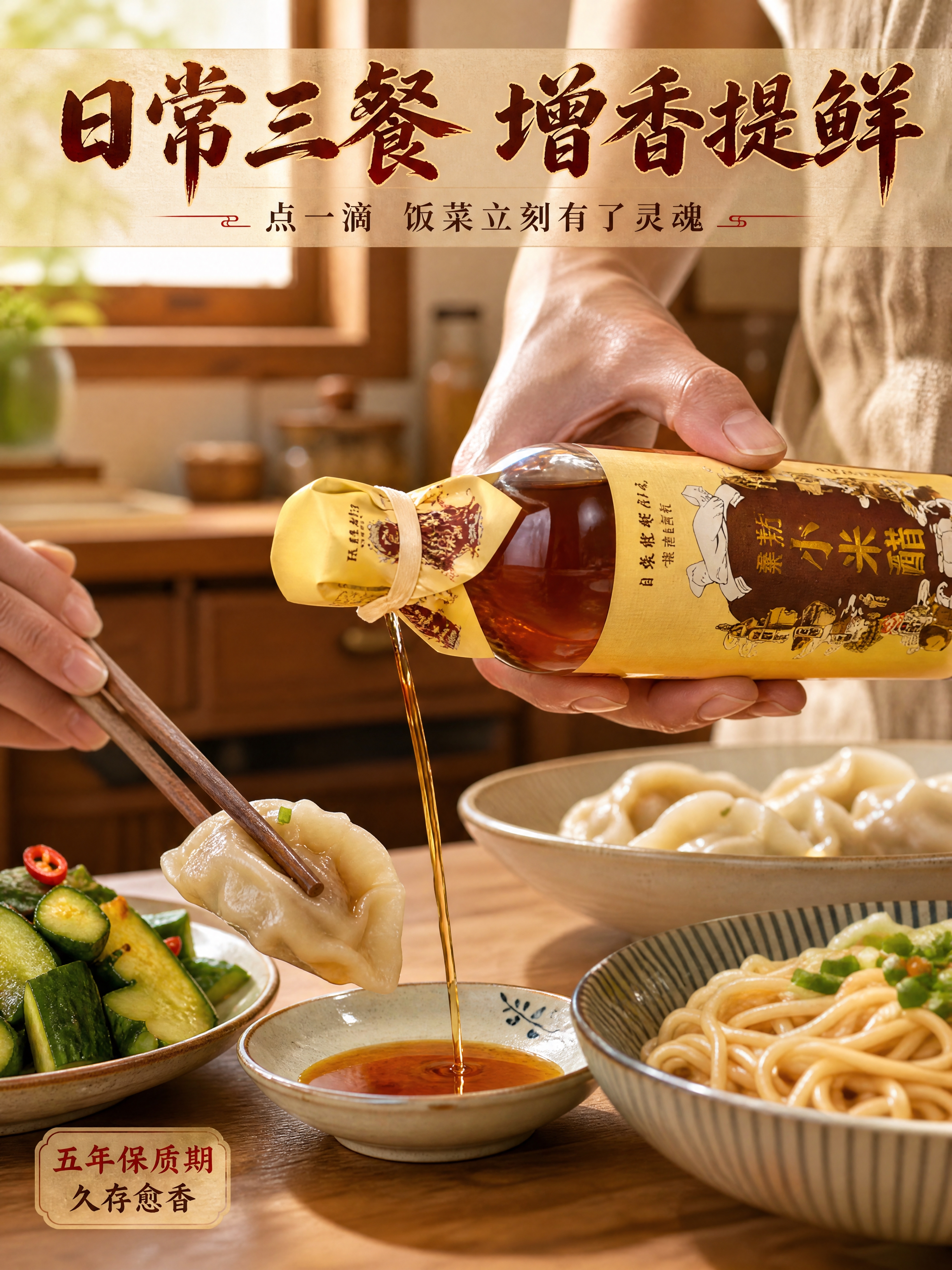 [商品] 使用【图1】【图2】单瓶粟井坊小米醋；保留棕色玻璃瓶… - 图片创意预览
