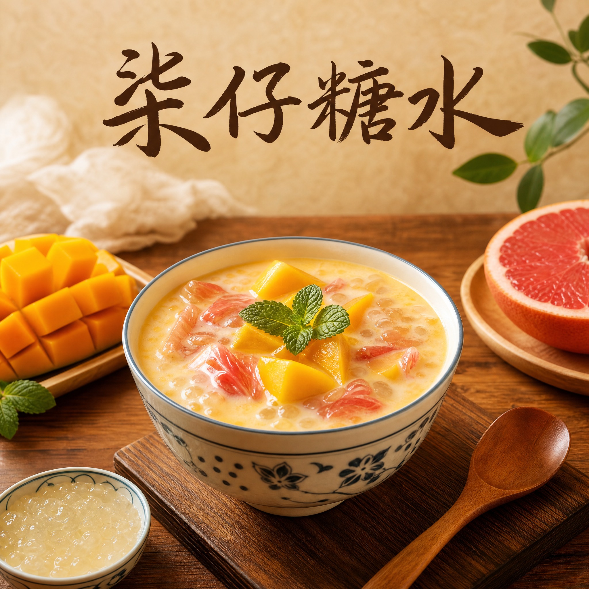 糖水店品牌头像设计，店名"柒仔糖水"，写真风格，真实质感。画面… - 图片创意预览