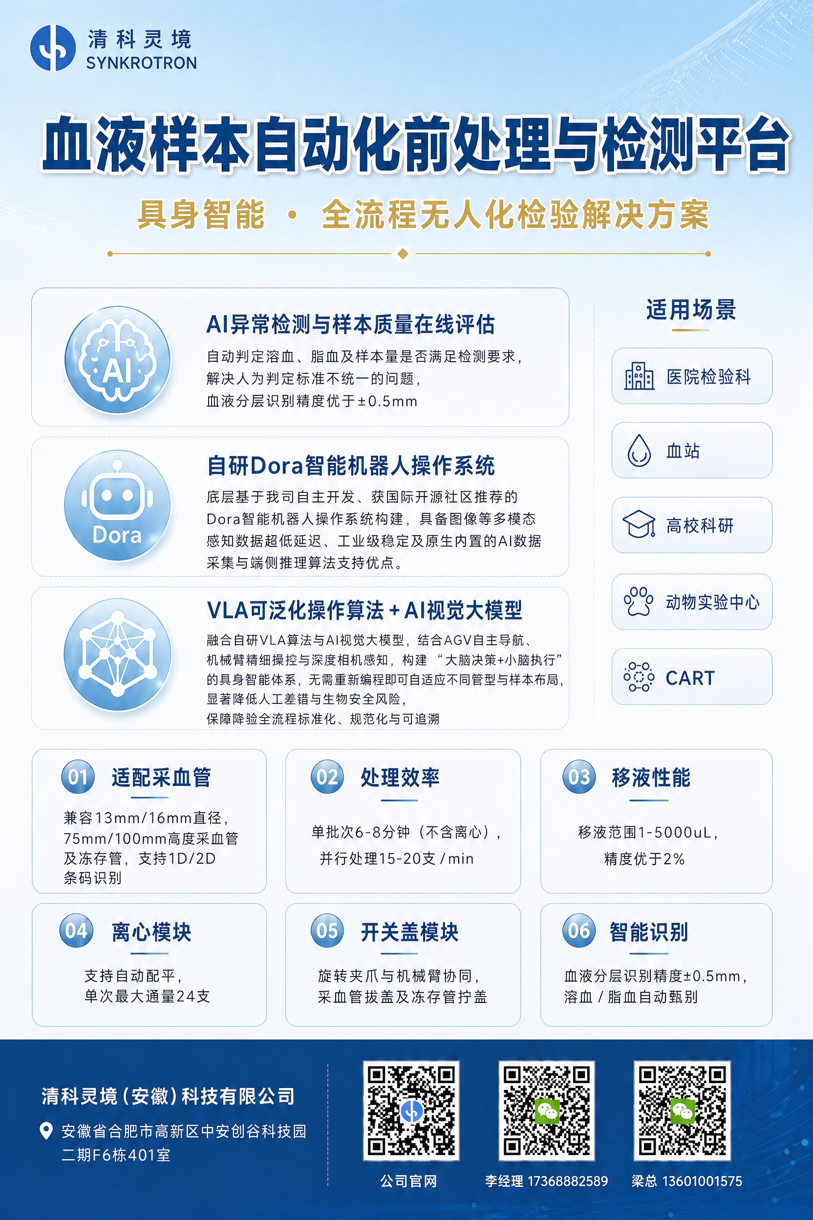 基于这张血液样本自动化检测平台海报，进行以下修改：1. 将主标… - 图片创意预览