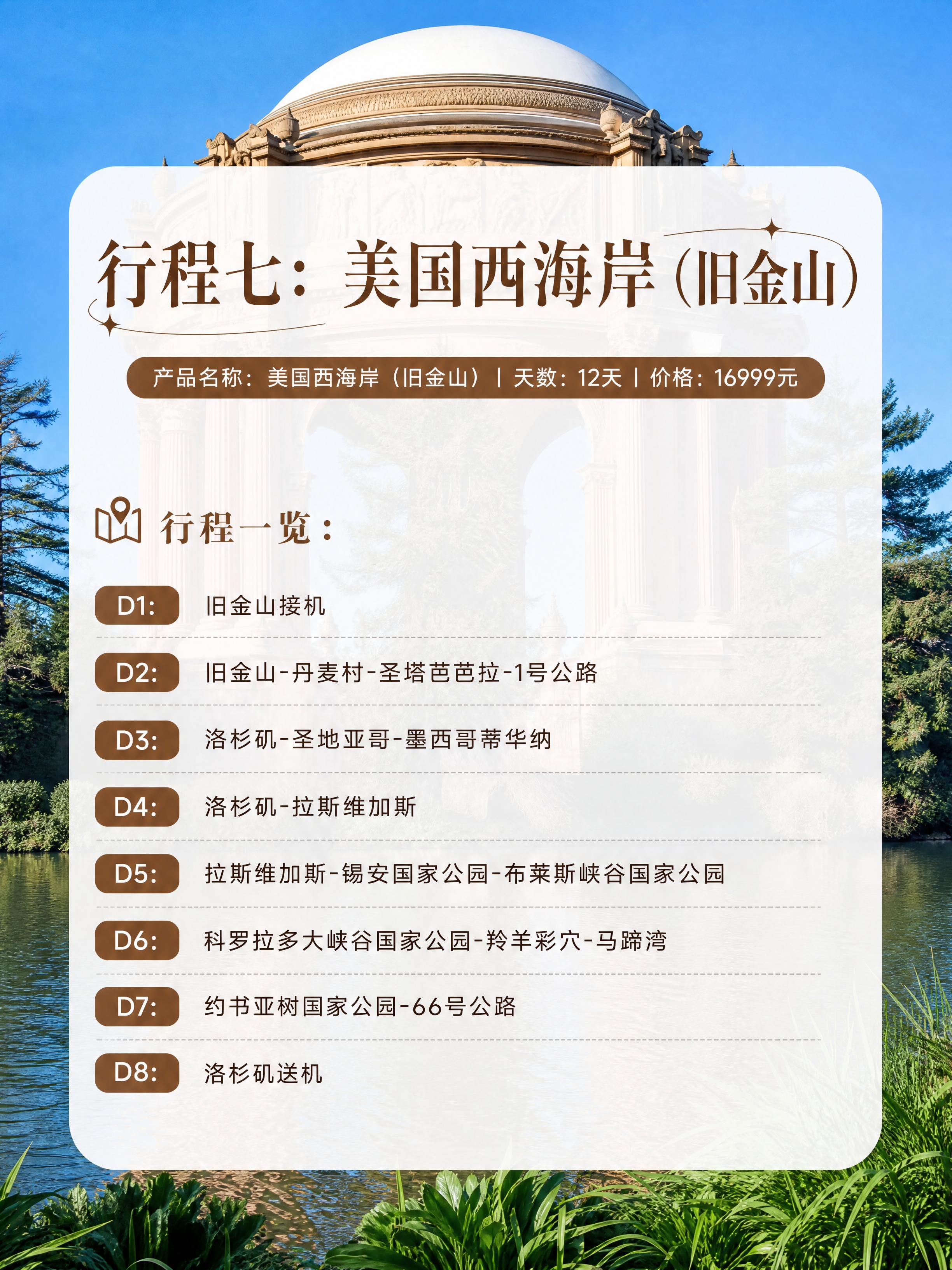 按照参考图的排版风格生成小红书3:4比例旅游行程内页图。顶部大… - 图片创意预览