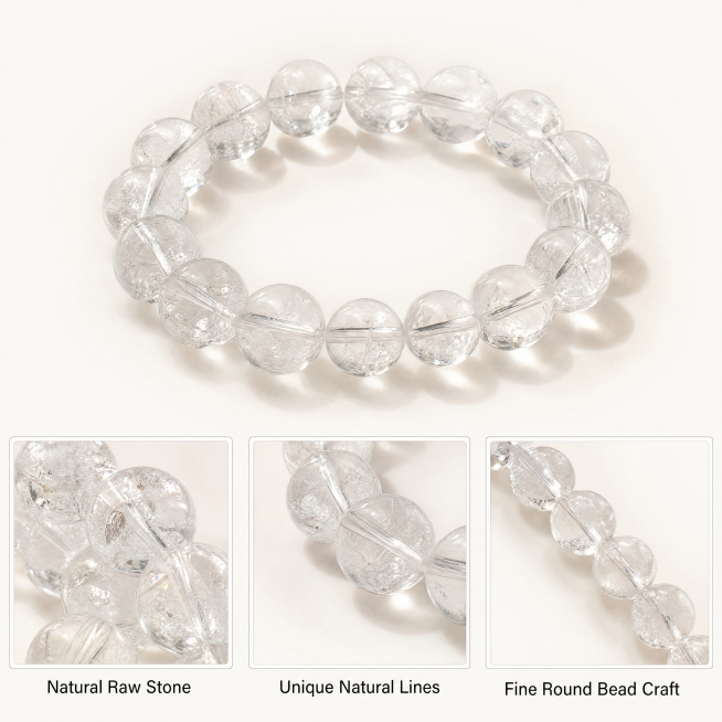 [Main Image 5] White crystal bracelet features combination display. Keep the product appearance (phy预览效果