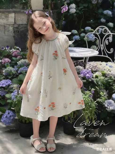 让女孩做出甜美的动作，比如歪头微笑、比心或者轻提裙摆预览效果
