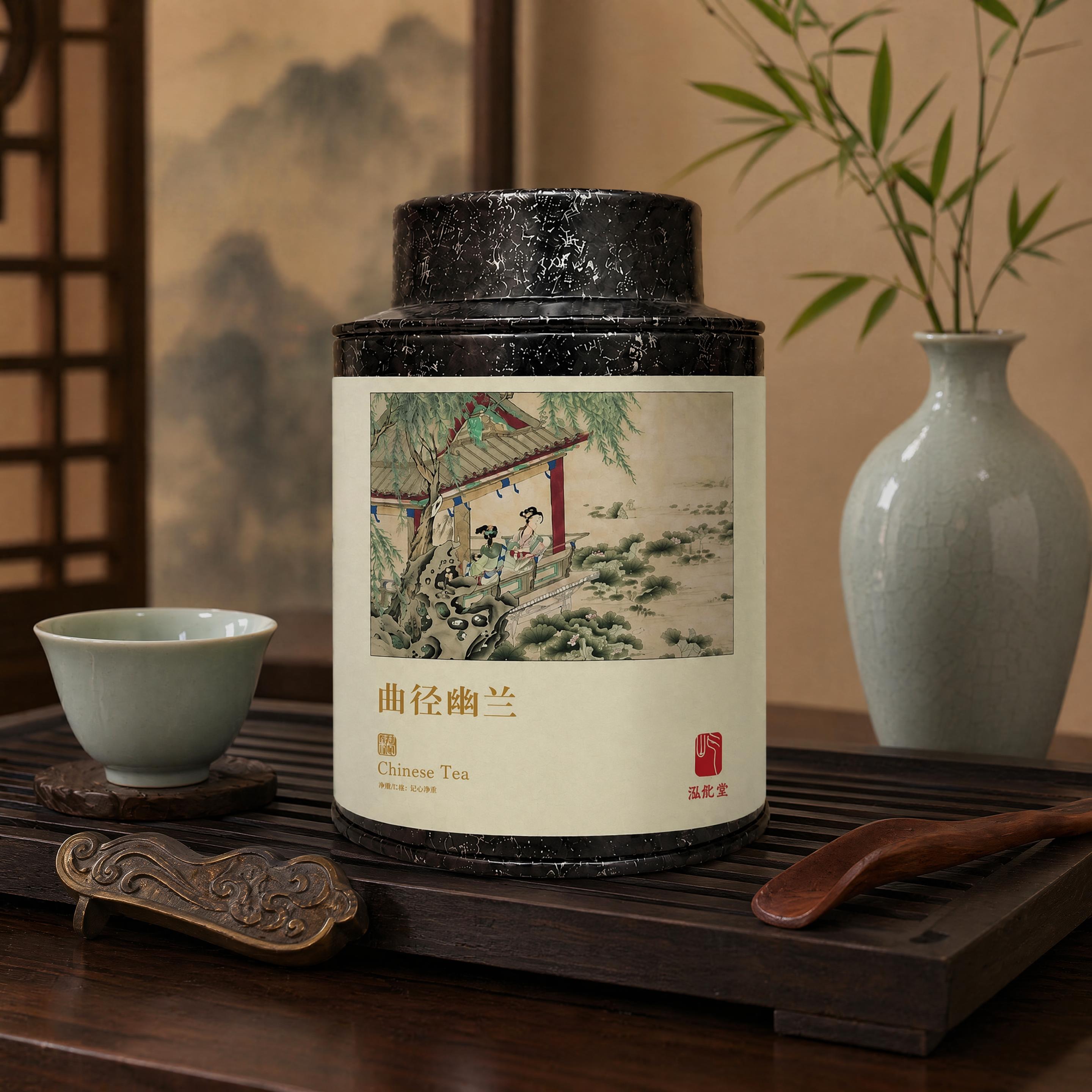茶叶罐，严格参照上传产品图，完整保留所有可见组件、部件、轮廓形… - 图片创意预览