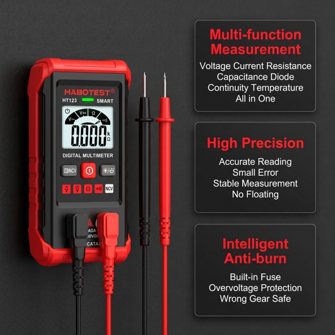 [主图 2] Multimeter core function highlights display
[氛围风格] Simple advanced industrial tech style, con预览效果