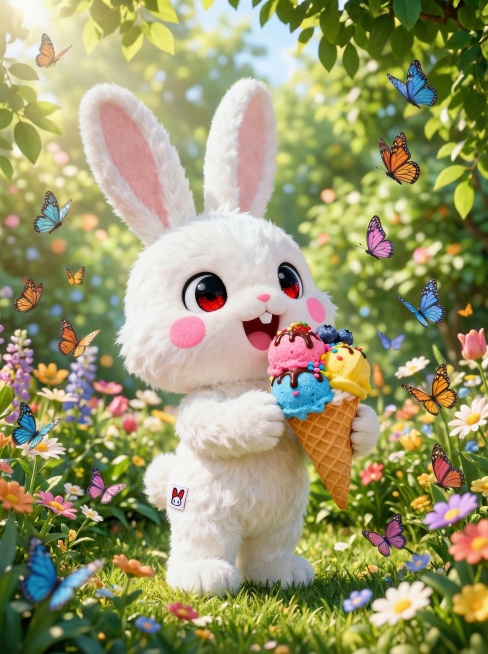 背景换成花园阳光明媚蝴蝶起舞预览效果