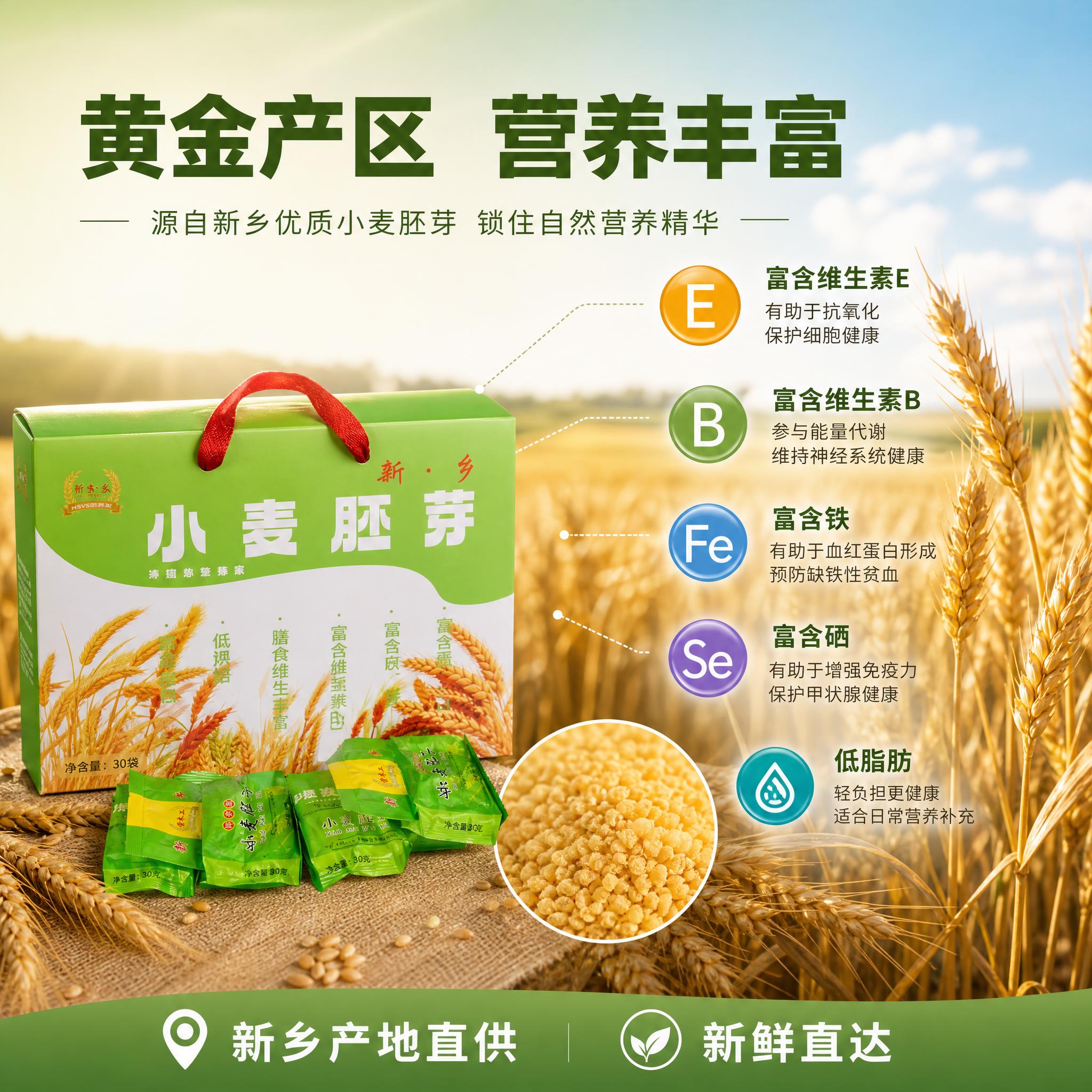 [主图-2] 新乡小麦胚芽礼盒 核心营养成分与产地溯源 信任主… - 图片创意预览