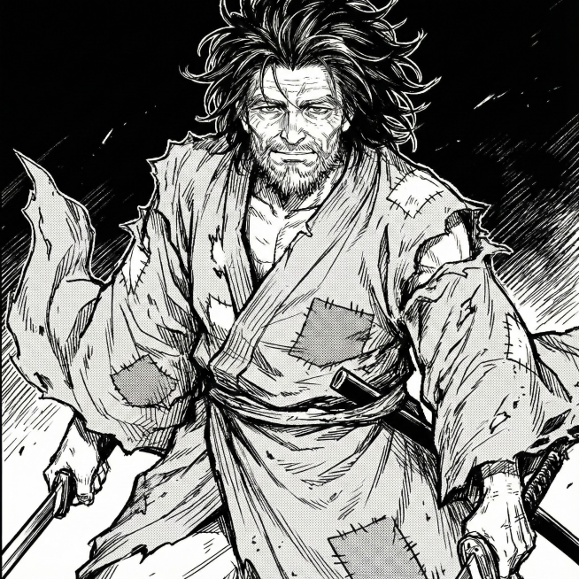 容貌偏中年一些 胡须拉碴 但不要苍老预览效果