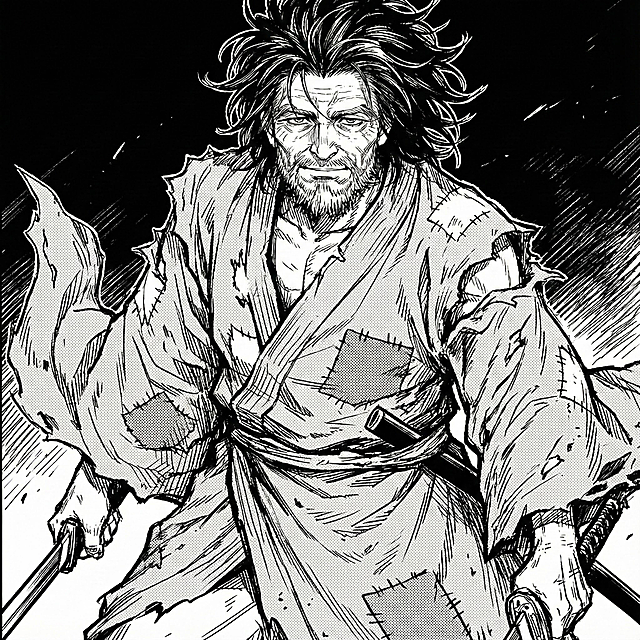 容貌偏中年一些 胡须拉碴 但不要苍老