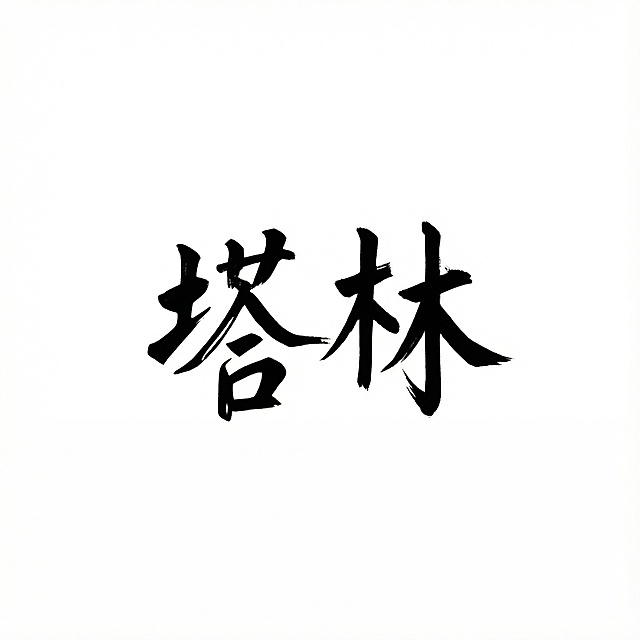 只保留字体，塔林，去掉图像