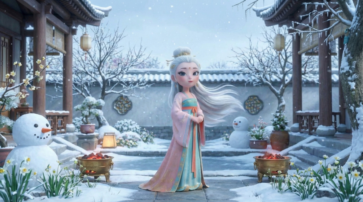 冬季，背景识别参考图预览效果